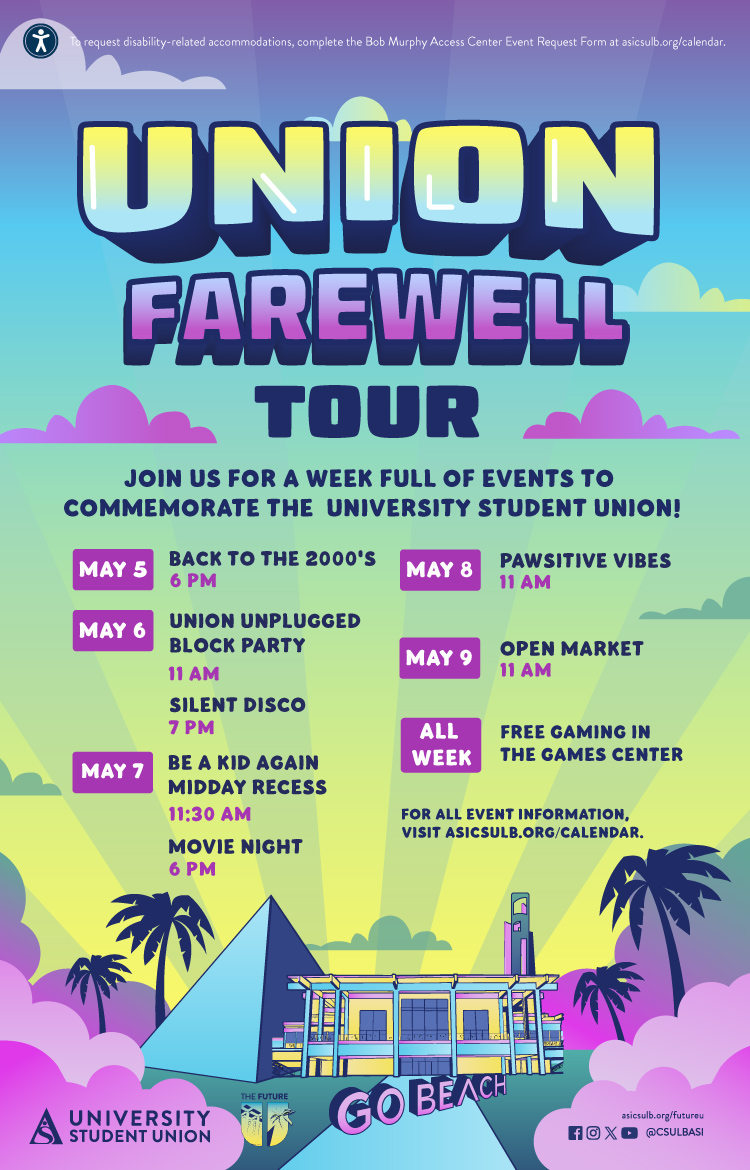 Union Farewell Tour Flier with events all week