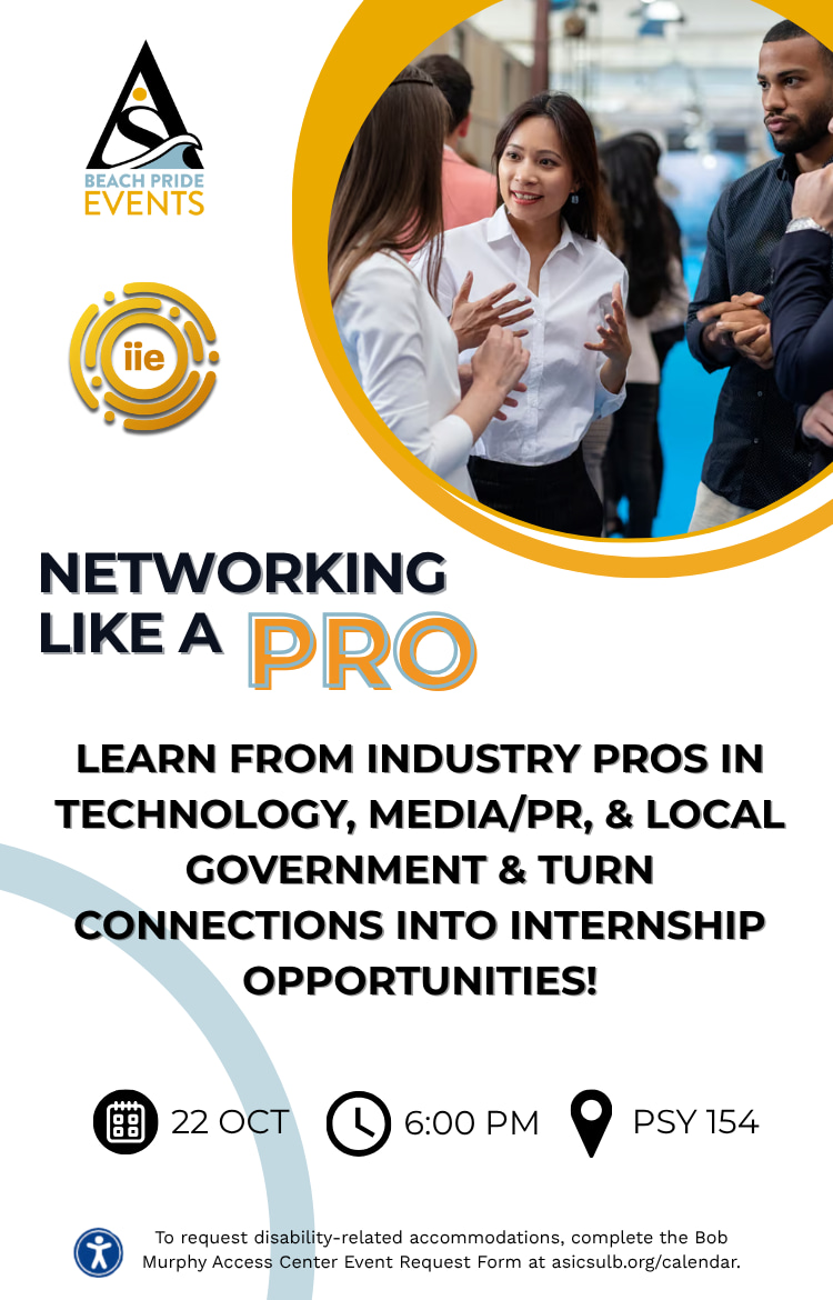 Network Like a ProOct. 226 to 8 p.m.Psychology (PSY) 154