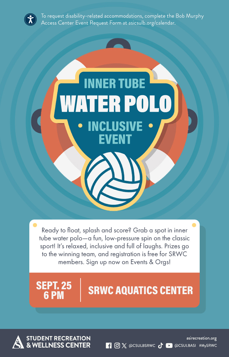 Inner Tube Water Polo Inclusive EventSept. 255 p.m.SRWC Aquatics Center