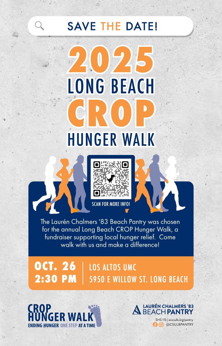 Long Beach CROP Hunger WalkOct. 262:30 p.m.Los Altos UMC 5950 E Willow St., Long Beach