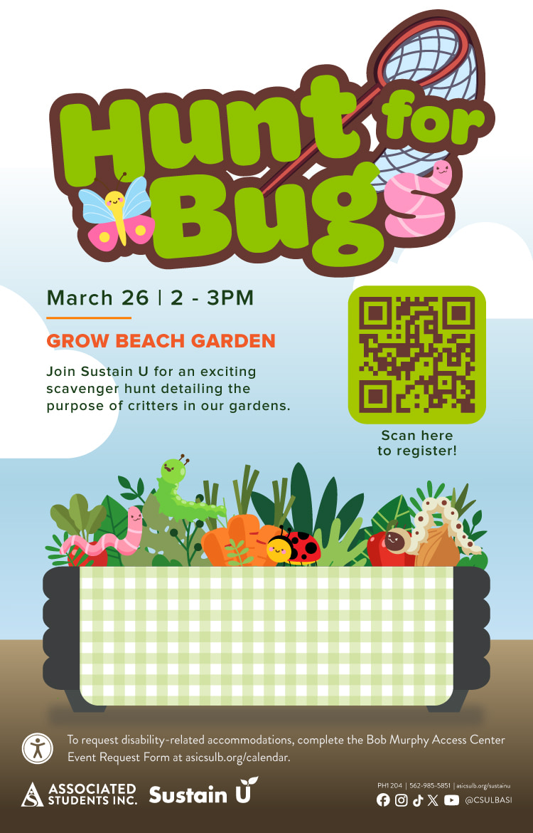 Hunt for BugsMarch 262 to 3 p.m.Grow Beach Garden